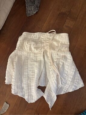 Urban Outfitters White Lace Tie-Waist Skort